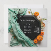 Schattigee en spookachtige Halloween zwangerschaps Kaart (Voorkant)