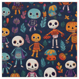 Schattigee en spookachtige kleurrijke skeletten op stof