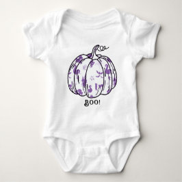 Schattigee en spookachtige Paarse Jack-O'-Lantern Romper