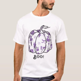 Schattigee en spookachtige Paarse Jack-O'-Lantern T-shirt