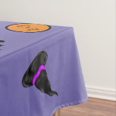 Schattigee en Spooky Halloween Icon Paarse Tafelkl Tafelkleed (Voorbeeld)