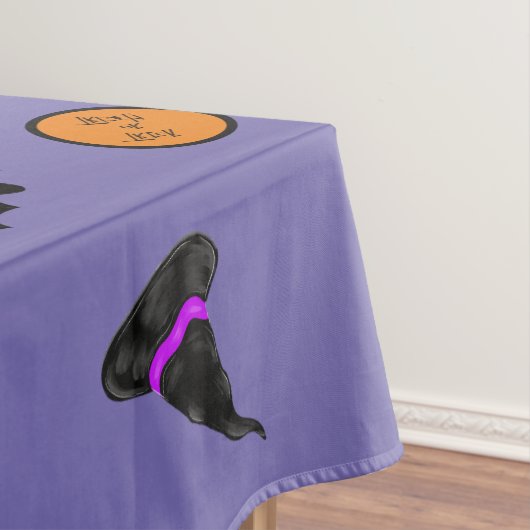 Schattigee en Spooky Halloween Icon Paarse Tafelkl Tafelkleed (Voorbeeld)
