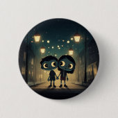 Schattigee en Spooky Zombies in Liefde - Button (Voorkant)