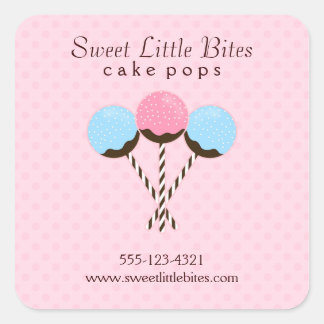 Schattigee en Trendy Cake Poppen Vierkante Sticker