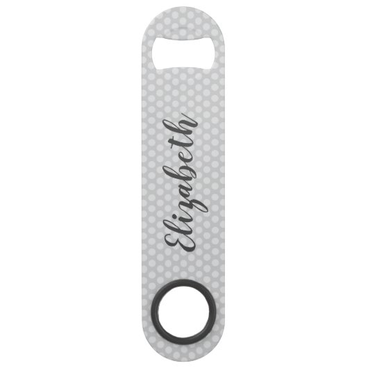 Schattigee en trendy Polka dots Speed Flessenopener (Voorkant)
