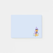Schattigee en verlegen Paarse Cartoon Duck Post-it® Notes (Voorkant)