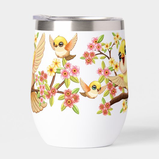 Schattigee en vrolijke vogels tussen de voorjaarsb (Rechts)