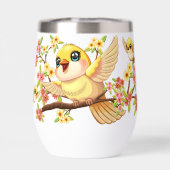 Schattigee en vrolijke vogels tussen de voorjaarsb (Achterkant)