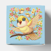 Schattigee en vrolijke vogels tussen de voorjaarsb bedankdoosjes (Bovenkant)