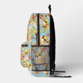 Schattigee en vrolijke vogels tussen de voorjaarsb bedrukte rugzak (Rechts)