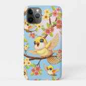 Schattigee en vrolijke vogels tussen de voorjaarsb Case-Mate iPhone case (Achterkant)
