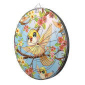 Schattigee en vrolijke vogels tussen de voorjaarsb dartbord (Voorkant Rechts)
