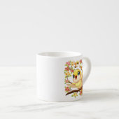 Schattigee en vrolijke vogels tussen de voorjaarsb espresso kop (Voorkant rechts)