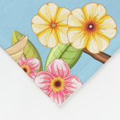 Schattigee en vrolijke vogels tussen de voorjaarsb fleece deken (Hoek)