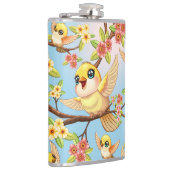 Schattigee en vrolijke vogels tussen de voorjaarsb heupfles (Rechts)