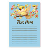 Schattigee en vrolijke vogels tussen de voorjaarsb kaart (Achterkant)