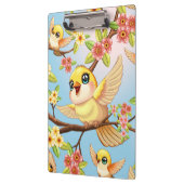 Schattigee en vrolijke vogels tussen de voorjaarsb klembord (Links)