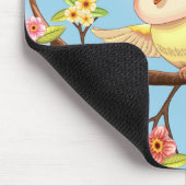 Schattigee en vrolijke vogels tussen de voorjaarsb muismat (Hoek)