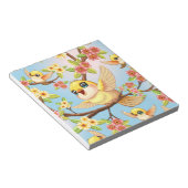 Schattigee en vrolijke vogels tussen de voorjaarsb notitieblok (Schuin)