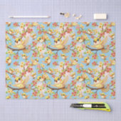 Schattigee en vrolijke vogels tussen de voorjaarsb tissuepapier (Craft)