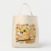 Schattigee en vrolijke vogels tussen de voorjaarsb tote bag (Voorkant)