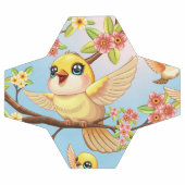 Schattigee en vrolijke vogels tussen de voorjaarsb voetbal (Enkel)