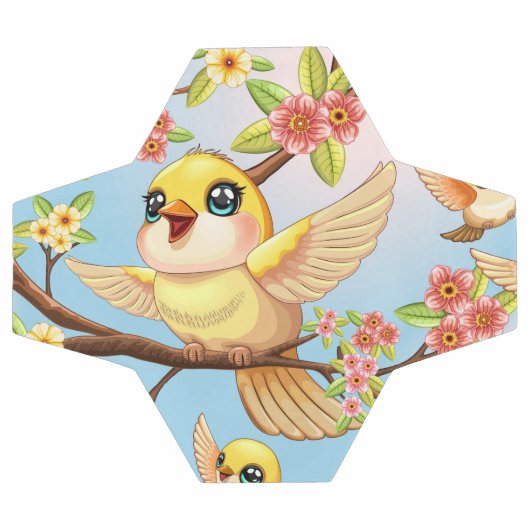 Schattigee en vrolijke vogels tussen de voorjaarsb voetbal (Enkel)