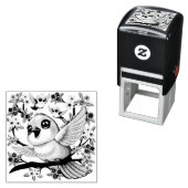 Schattigee en vrolijke vogels tussen de voorjaarsb zelfinktende stempel (In situ)