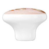 Schattigee en  waterverf zeeschelp in de oceaan keramische knop (Zijkant)