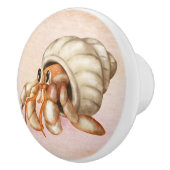 Schattigee en  waterverf zeeschelp in de oceaan keramische knop (Rechts)