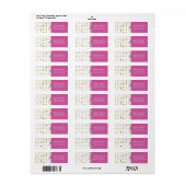 Schattigee en Whimsical Polk a Dot Adresetiketten Etiket (Full Sheet)