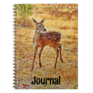 Schattigee en Wilde Baby Herten Art Fawn Journal Notitieboek