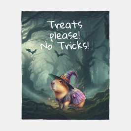 Schattigee en Witchy Halloween Capybara Fleece Deken
