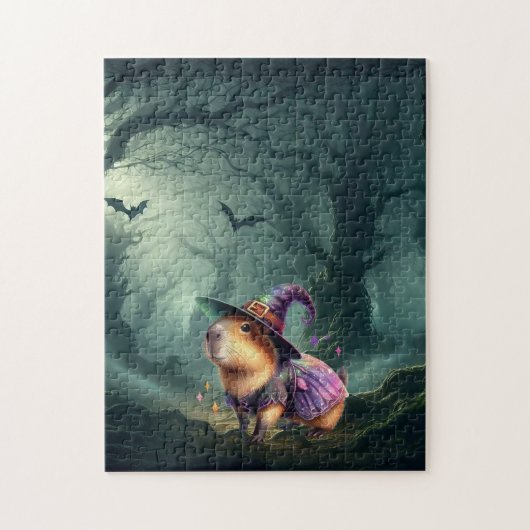 Schattigee en Witchy Halloween Capybara Legpuzzel (Verticaal)