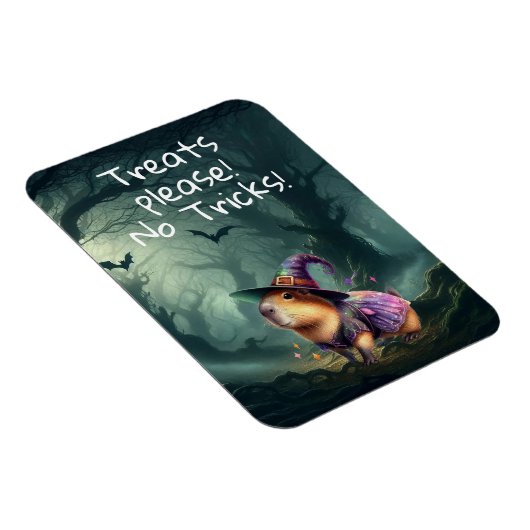 Schattigee en Witchy Halloween Capybara Magneet (Rechterzijde)