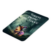 Schattigee en Witchy Halloween Capybara Magneet (Linkerzijde)