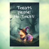 Schattigee en Witchy Halloween Capybara Raamsticker (Vel 3)