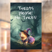 Schattigee en Witchy Halloween Capybara Raamsticker (Vel 2)