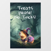 Schattigee en Witchy Halloween Capybara Raamsticker (Vel)