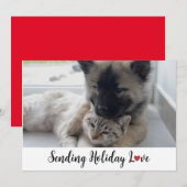 Schattigee en zoete Puppies verzenden vakantie lie Feestdagenkaart (Voorkant / Achterkant)