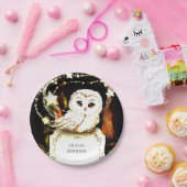 Schattigee Enchanted Owl Birthday Papieren Bordje (Feest)