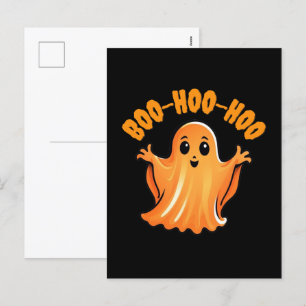Schattigee enge Halloween-geest Feestdagenkaart