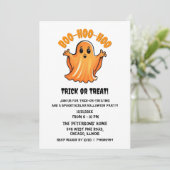 Schattigee enge Halloween Ghost Boo Trick or treat Kaart (Staand voorkant)