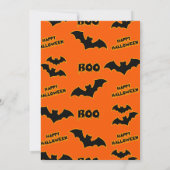 Schattigee enge Halloween Ghost Boo Trick or treat Kaart (Achterkant)