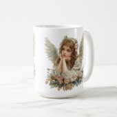 Schattigee engel / cherub / beschermengel koffiemok (Voorkant rechts)