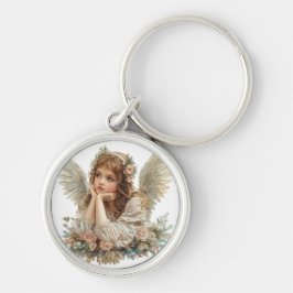 Schattigee engel / cherub / beschermengel sleutelhanger