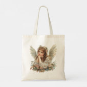 Schattigee engel / cherub / beschermengel tote bag (Achterkant)