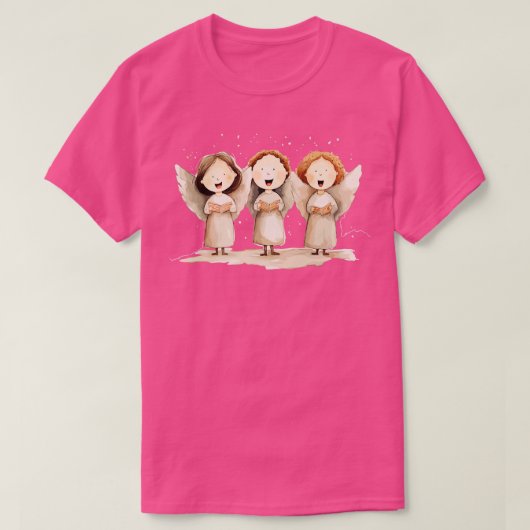 Schattigee engelen zingen 1 t-shirt (Design voorkant)