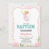 Schattigee engelendoop feestuitnodiging kaart (Voorkant)
