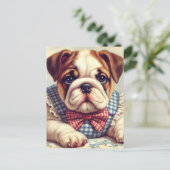 Schattigee  Engelse Bulldog Art Briefkaart (Staand voorkant)
